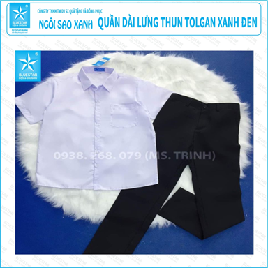 QUẦN DÀI LƯNG THUN TOL GÂN XANH ĐEN - TIỂU HỌC LÊ QUÝ ĐÔN